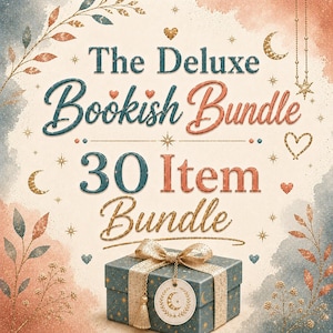 30 Piece Bookish Stationery Bundle | Notebook, Pens, Stickers & Accessories