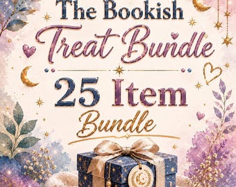 25 Piece Bookish Stationery Bundle | Notebook, Pens, Stickers & Accessories