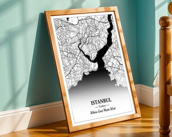 Istanbul Art Print – Minimalist City Map Poster