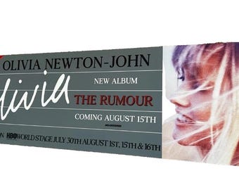 Olivia Newton-John 1988 MCA The Rumour/HBO Special Poster 12 x 40 inch