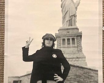 John Lennon 1981 Original Vintage Statue Of Liberty Poster