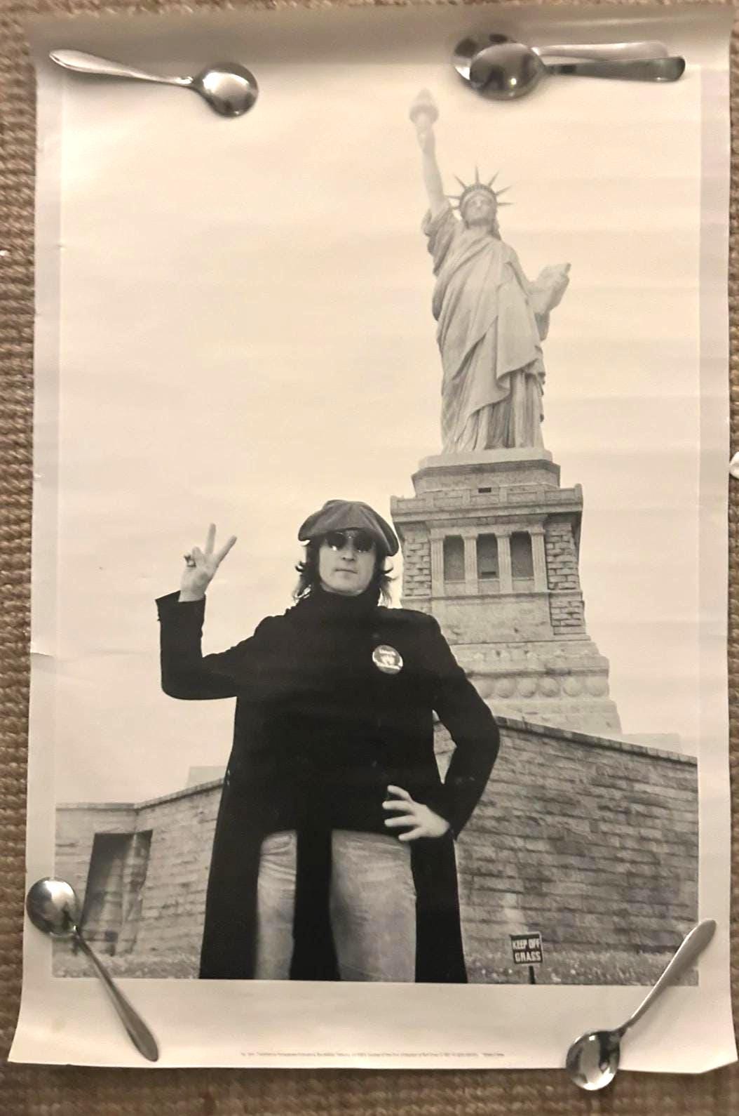 John Lennon 1981 Original Vintage Statue of Liberty Poster - Etsy