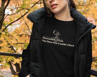Feminist Witch Long Sleeve Top | Descended From Witches | Autumn | Halloween