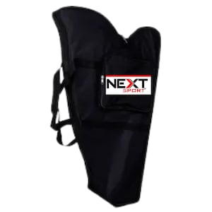 May include: Black padded instrument case with a shoulder strap and handle. A small pocket with the text "NEXT SPORT" is visible on the front. The case is designed to protect a musical instrument.