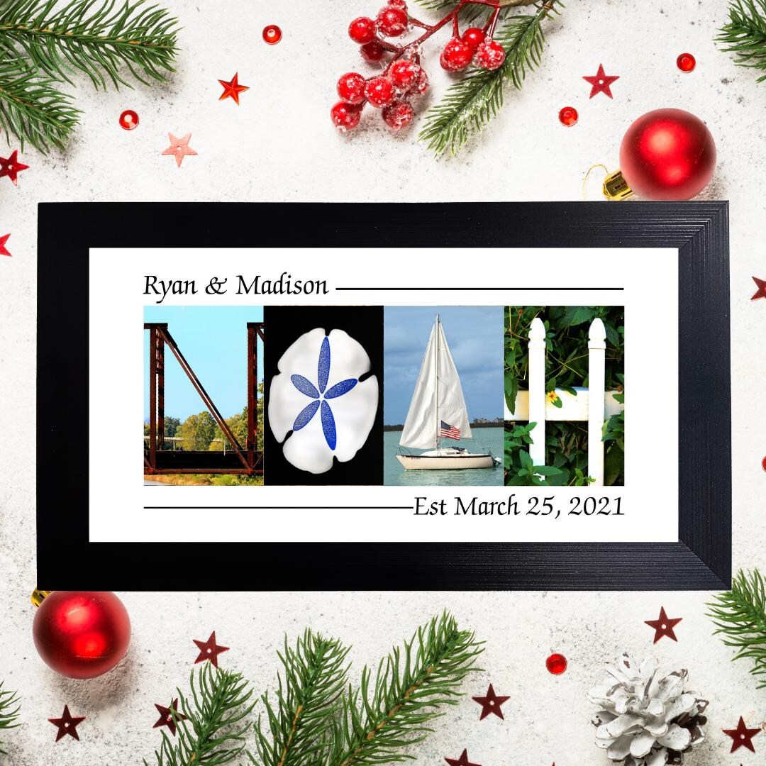 Personalized Alphabet Photo Frame: Wedding Gift, Last Name Sign - Etsy
