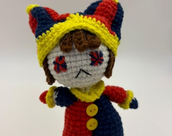 Pomni Amigurumi Crochet Doll Handmade