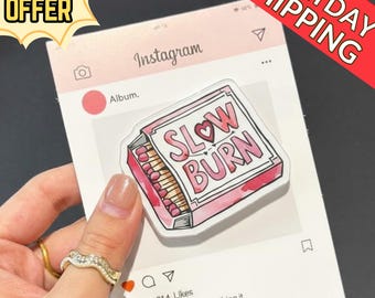 Slow Burn Magnetic Phone Grip – Book Lover Accessory