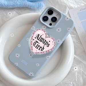 Always Tired Heart Magnetic Phone Grip: Cute Pink Phone Accessory image 3