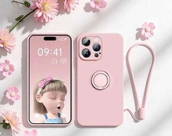 Magnetic Silicone Ring Holder Case For iPhone 15 14 13 12 11 Pro Max XS XR 8 7 Plus SE | Shockproof Stand Cover