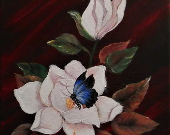 Southern Magnolia with Butterfly.