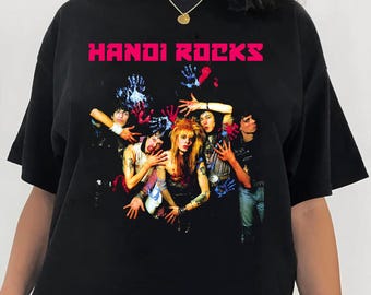 Hanoi Rocks - Logo - Short or Long Sleeve T Shirt Band Music - Etsy