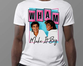 Retro Wham Band T-shirt: Unisex Graphic Shirt
