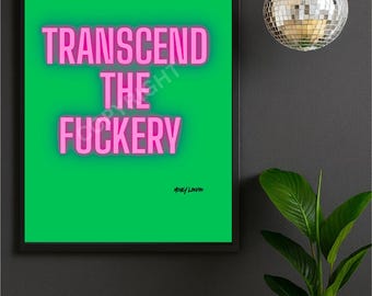 Transcend Print: Bright Bold Funky Statement Wall Art (Physical print)