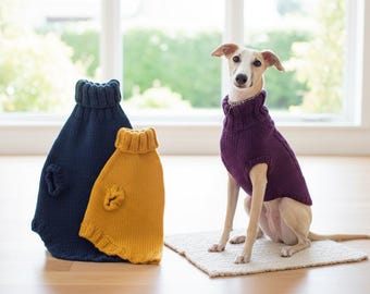 Modello di maglione per cani accogliente da lavorare a maglia / Maglione caldo fatto a mano per animali domestici / Vestiti per cani fai da te adatti ai principianti / Modello PDF scaricabile digitalmente