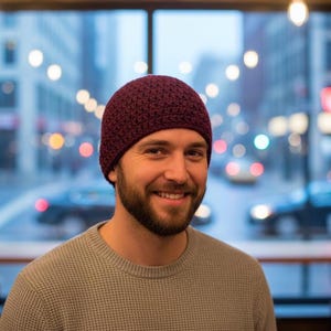 Men's Crochet Beanie Pattern | Beginner-Friendly Winter Hat (PDF Download)