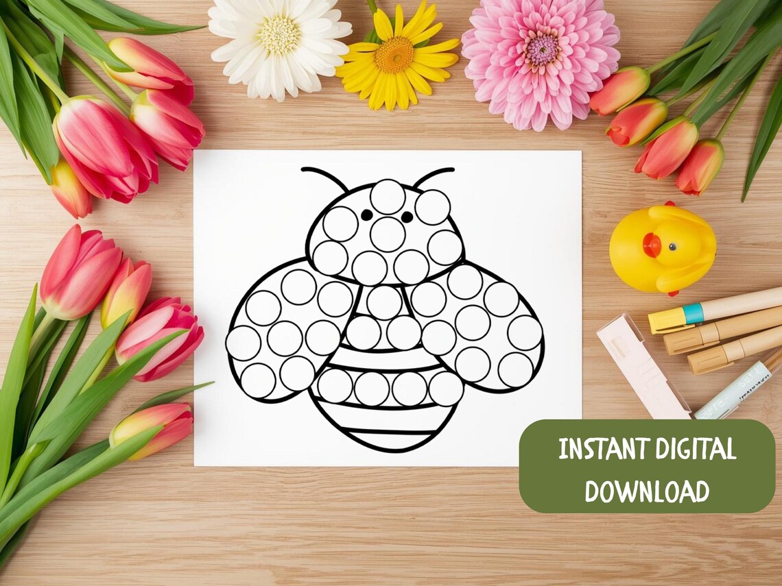 Spring Dot Marker Activity Pack for Kids |dot Printable Worksheets ...