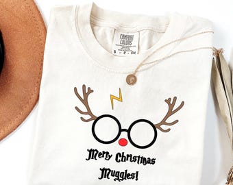 Merry Christmas Ya Filthy Comfort Colors Shirt, Retro Wizard Holiday Shirt, Wizard Christmas Shirt, Wizard Gift for Fans