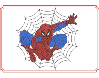 Spiderman Bordado Diseño Puntada Máquina de Relleno Cumpleaños Spider-Man Bordado Diseños