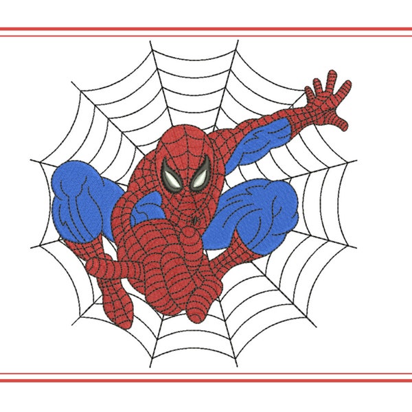 Spiderman Embroidery Design Stitch Fill Machine Birthday Spider-Man Embroidery Designs