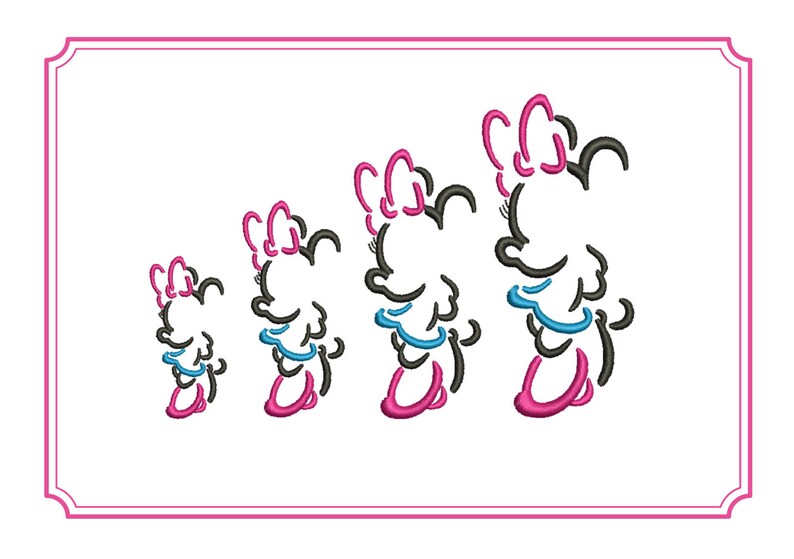 Mini Maus Umriss Stickdatei Bündel Set Satinstich - Etsy Österreich