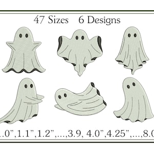 Mini Ghost Embroidery Design Fill Stitch Filled Machine Halloween Embroidery Designs
