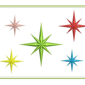 Mini Star Embroidery Design Star Shape Basic Fill Stitch Filled Machine Embroidery Designs
