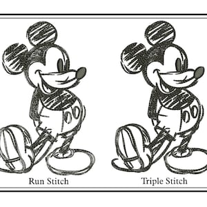 Mini Mouse Outline Embroidery Design Run Stitch Machine Embroidery Designs
