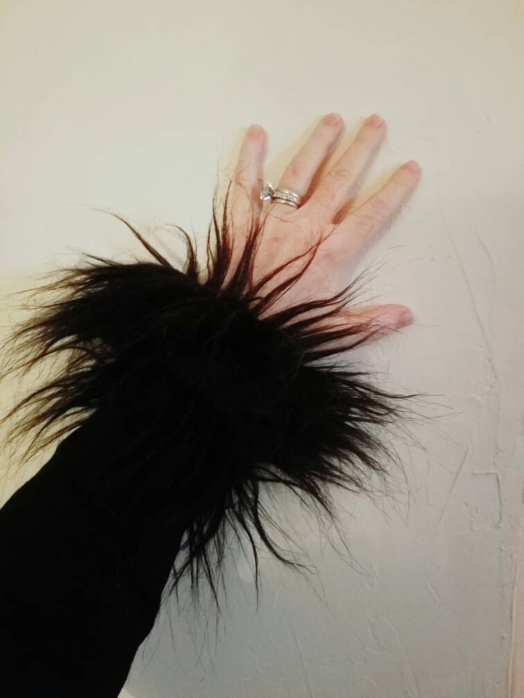 Faux Fur Cuffs White Fur Cuffs Black Fur Cuffs Pink Fur | Etsy