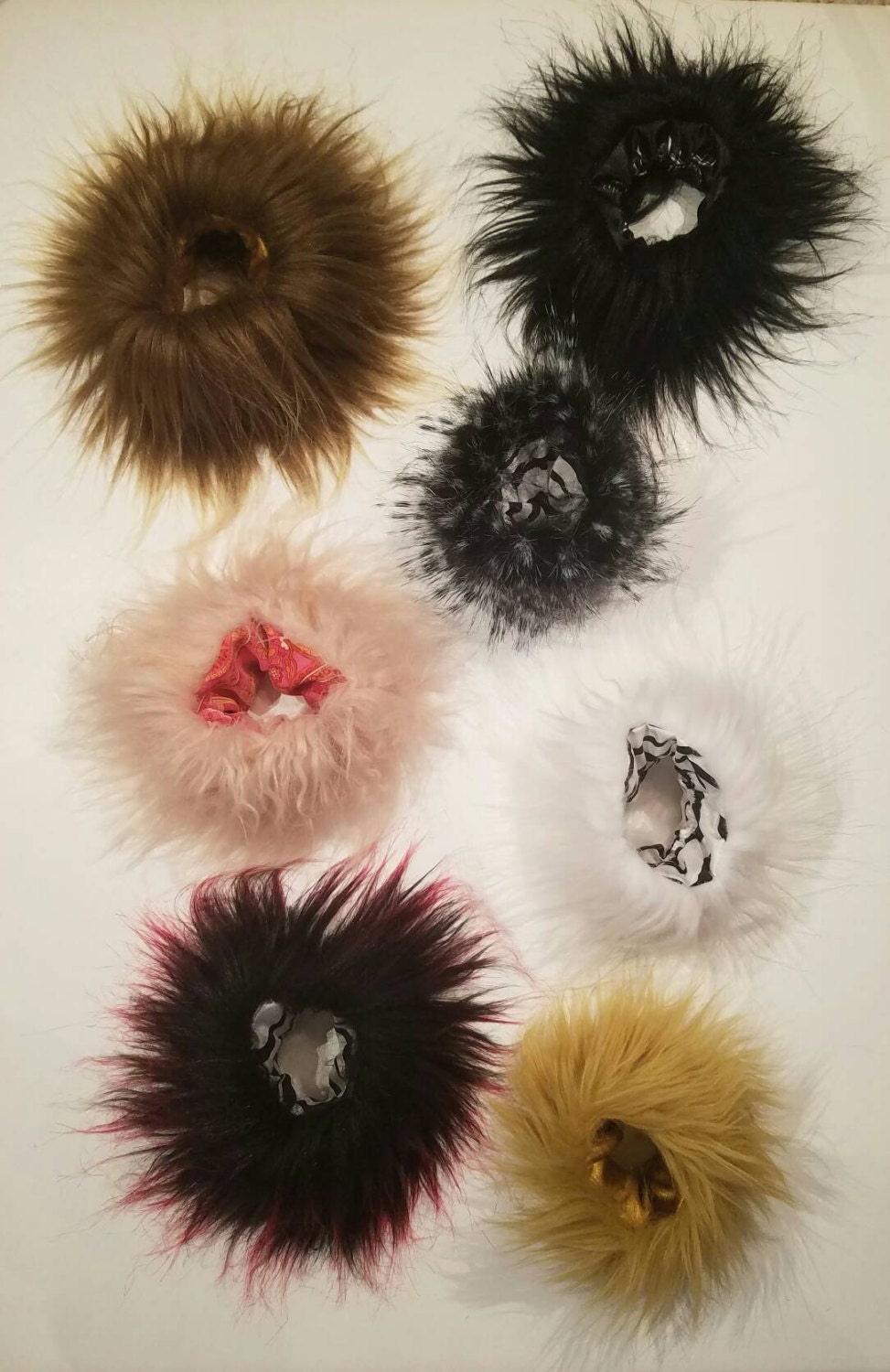 Faux Fur Cuffs White Fur Cuffs Black Fur Cuffs Pink Fur | Etsy