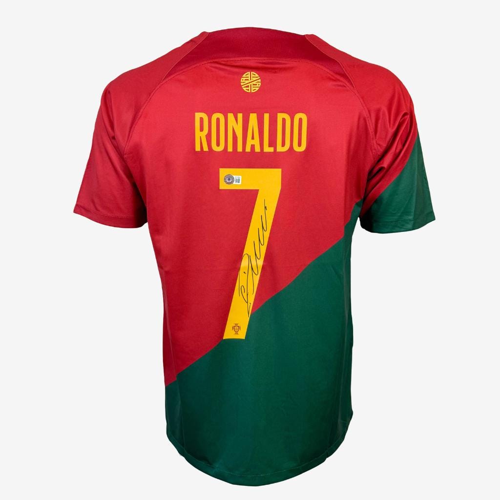 クリスティアーノ・ロナウド直筆サイン入りポルトガル代表サッカー