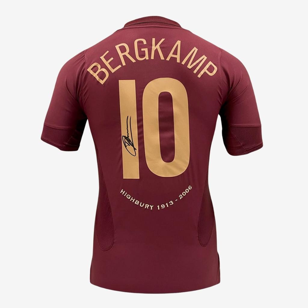 デニス・ベルカンプ直筆サイン入り オリジナル アーセナル 2005-06