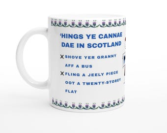 Unsere Regeln | Witzige Tasse | Schottischer Humor | Disteltasse | Lustige Geschenkidee