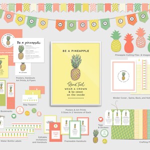 Young Women Camp Kit - Girls Camp - Be a Pineapple - Instant Download - Camp Posters - Handouts - Camp Binders - Gift Tags