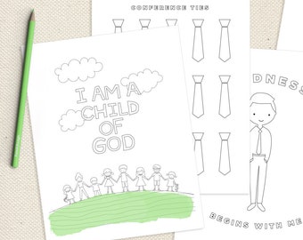 LDS Primary - I am a Child of God Coloring Sheet - General Conference Pack - Primary Coloring Pages - Primary Activity