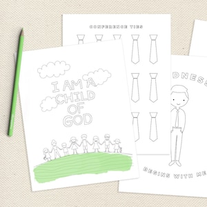 LDS Primary - I am a Child of God Coloring Sheet - General Conference Pack - Primary Coloring Pages - Primary Activity