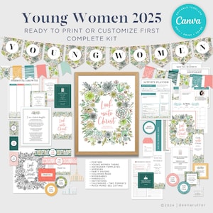 Editable 2025 Youth Theme/Look Unto Christ/LDS Young Women Theme/YW Presidency/Come Follow Me