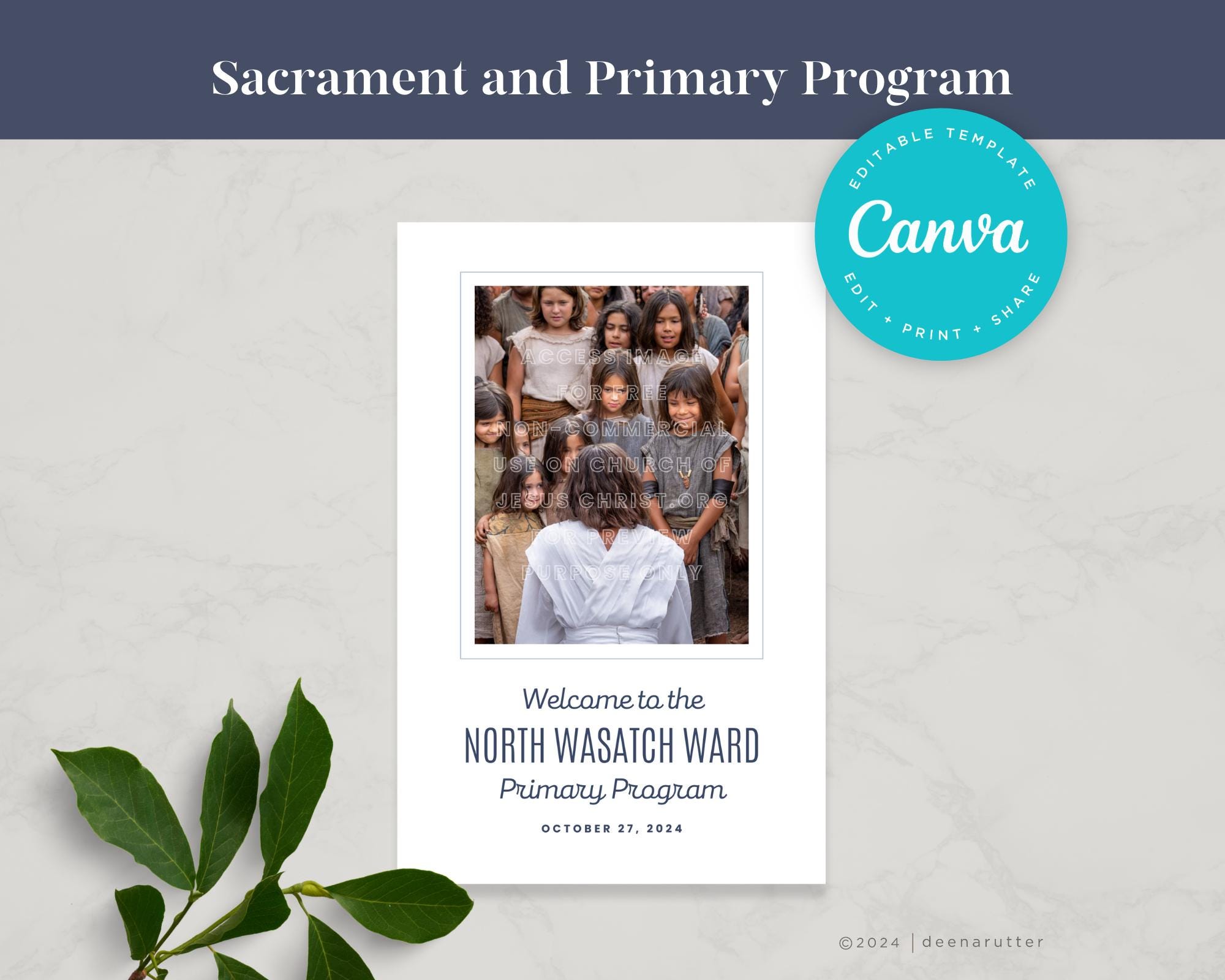 Sacrament and Primary Program | Pack #1 |editable Canva Template | LDS ...
