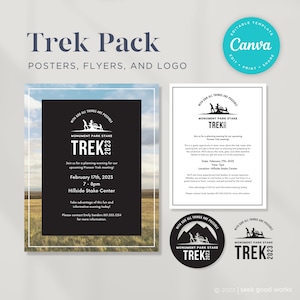 Pionier Trek Pack Logo, Journal, Poster, Shirt, Sticker für Stake und Ward