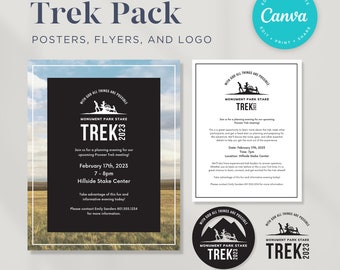 Logo Pioneer Trek Pack, journal, affiche, chemise, autocollant pour pieu et paroisse