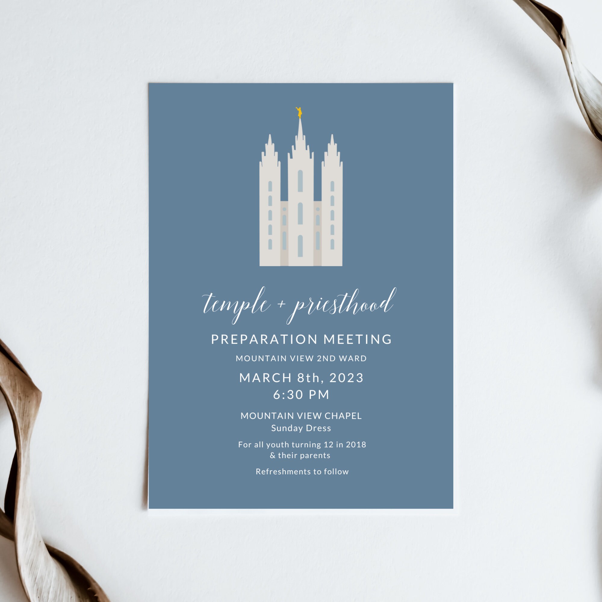 Temple and Priesthood Preparation Invitations, Programs, and Printables ...