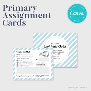 Tarjetas de tareas de primaria / Primaria 2025 / Tiempo para cantar / Tiempo para compartir de la Primaria