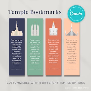 Editable Temple Bookmarks