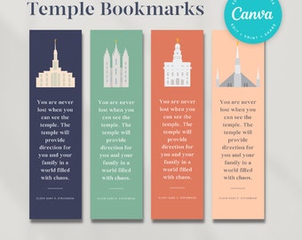 Editable Temple Bookmarks