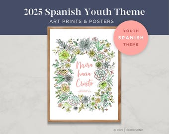 Impressões com o tema "Olha para Cristo" para jovens em espanhol em 2025 | Moças SUD | Presidência das Moças | Vem, e Segue-Me