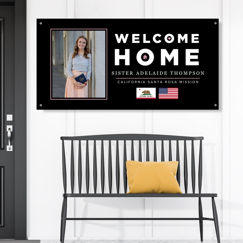 Editable Missionary Welcome Home Banner With Photo | Welcome Home Sign ...