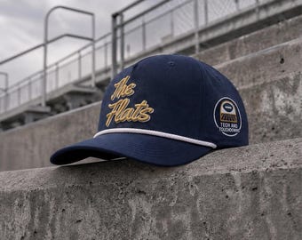 PRE-ORDER* Limited Edition Tech and Touchdowns “The Flats” SnapBack Hat - Navy