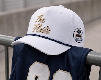 PRE-ORDER* Limited Edition Tech and Touchdowns “The Flats” SnapBack Hat - White