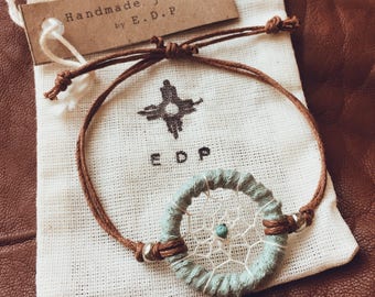 DCB-05, handmade eco-friendly dreamcatcher bracelet