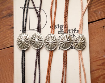 RVN-11 repurposed vintage southwestern  concho bolo necklace