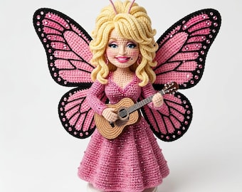 Dolly Parton Schmetterling Häkelanleitung – Tribut-Amigurumi-Puppe (PDF) – Digitaler Download